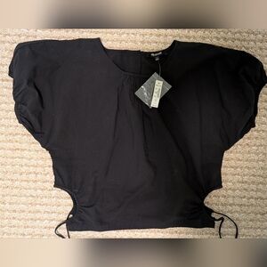 Madewell Black Blouse with Side Ties
